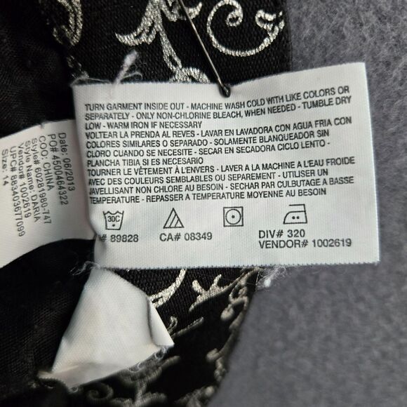 Erika Women 14 Black Straight Leg Corduroy Jeans Stretch - Picture 9 of 14